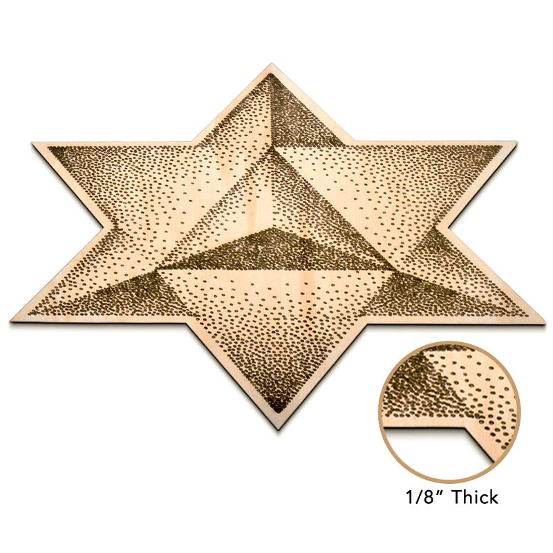 Fourth Level Manufacturing Fourth Level MFG 12" Merkabah, Sacred Geometry Wood Wall Art, Spiritual Vehicle Divine Connection Symbol, Zen Home Decoration for Yoga and Meditation, Good Chakra Energy Altar Decor - Image 3